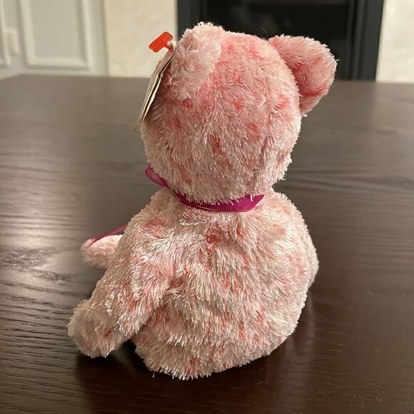 Vintage Ty Beanie Baby Smitten the Pink Bear Good Condition 9” with all tags - Picture 3 of 7